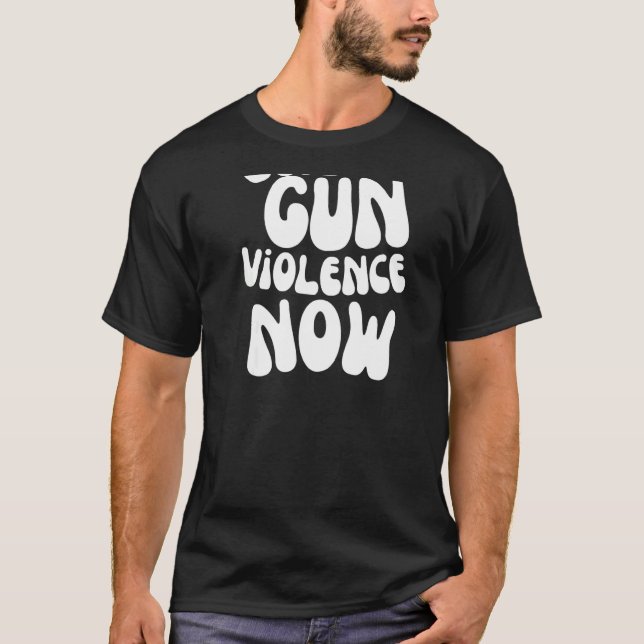 End Gun Violence Now Retro Oversize Image  1 T-Shirt (Front)
