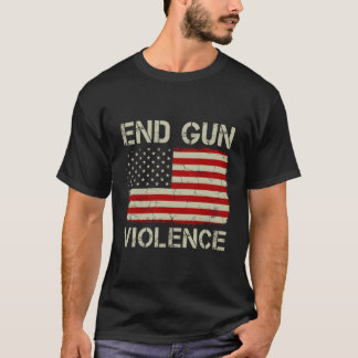 End Gun Violence Protect Our Children American Fla T-Shirt
