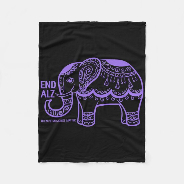 End Heimer Because Memories Problem Brain Disorder Fleece Blanket (Front)