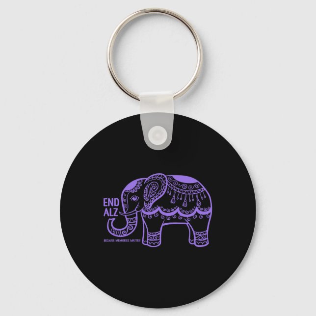 End Heimer Because Memories Problem Brain Disorder Key Ring (Front)