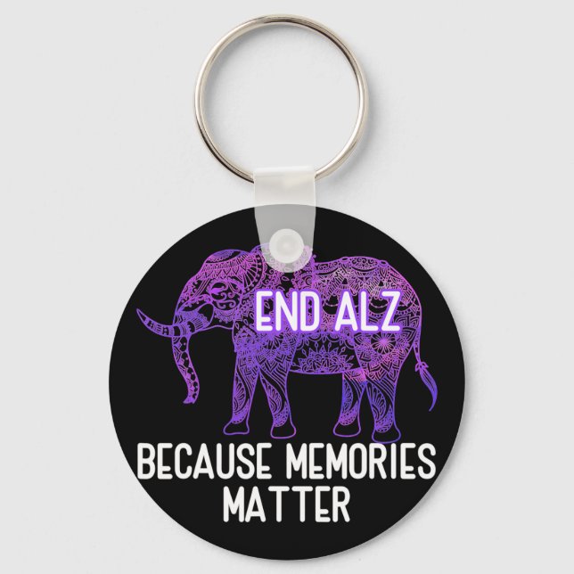 End Heimer Because Memories Problem Elephant Heime Key Ring (Front)