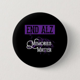 End Heimer - Cute Heimerheimer Awareness Graphic  6 Cm Round Badge