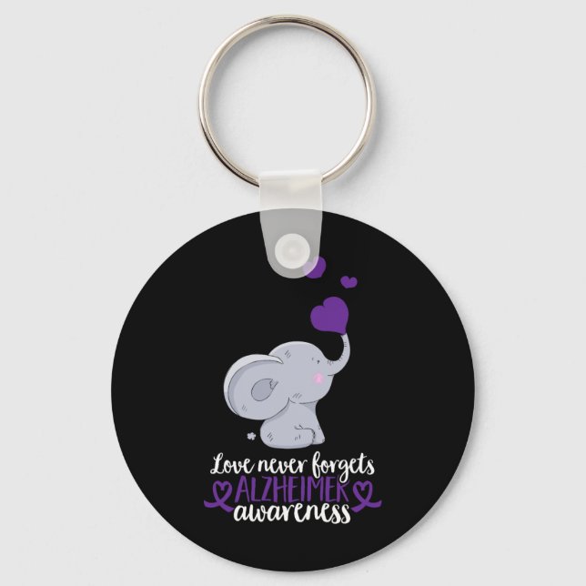 End Heimer Love Never Forgets Heimerheimer Awarene Key Ring (Front)