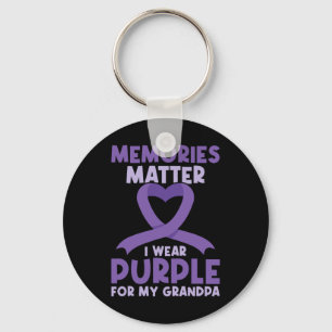 End Heimer Wear Purple For My Grandpa Heimerheimer Key Ring