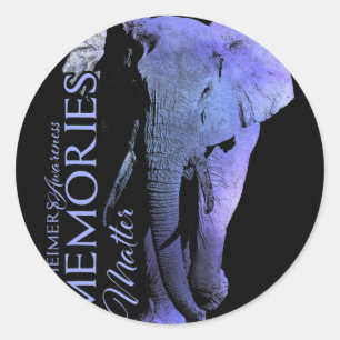 End Heimerheimers And Raise Awareness Classic Round Sticker