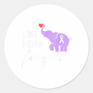 End Heimers Shirt Love Never Forgets Heimers Aware Classic Round Sticker