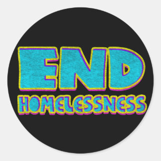 End homelessness classic round sticker