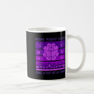 End hope fight brain alzheimer's awareness purple  coffee mug