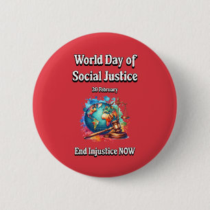 End Injustice Now. 6 Cm Round Badge