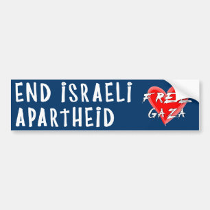 End Israeli Apartheid Free Gaza Bumper Sticker