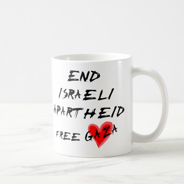 End Israeli Apartheid Free Gaza Coffee Mug (Right)