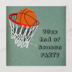 End of Basketball Season Party Invitation