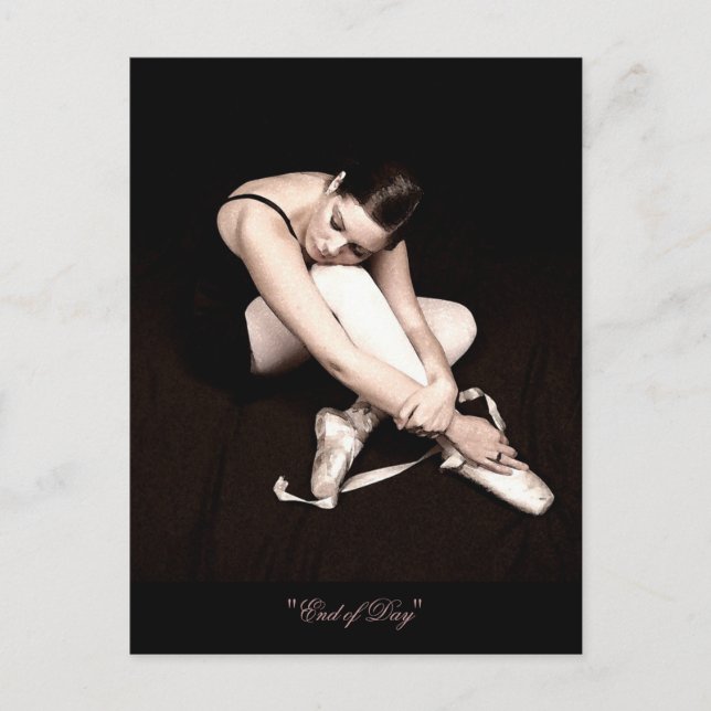 End of Day Sleeping Ballerina Postcard (Front)