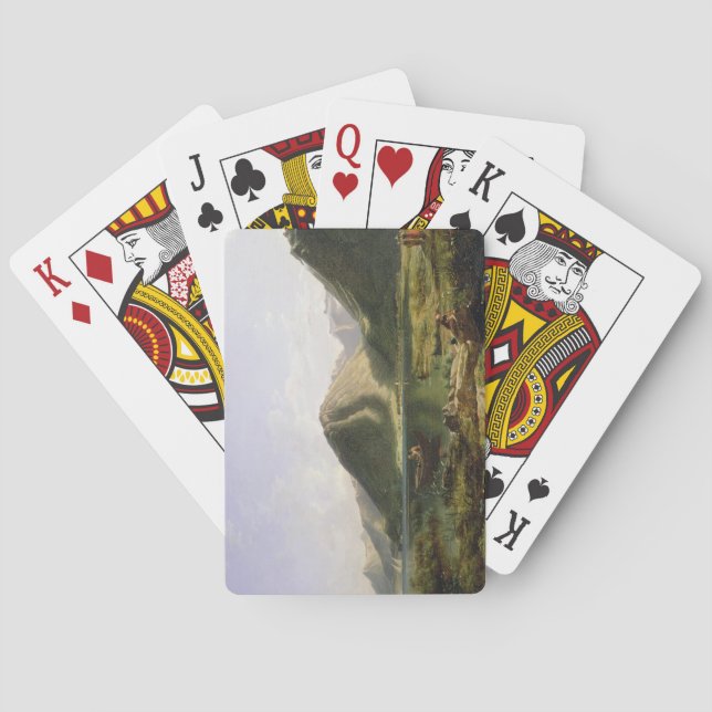 End of Lake Geneva, 1835 (oil on canvas) Playing Cards (Back)