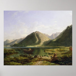 End of Lake Geneva, 1835 (oil on canvas) Poster