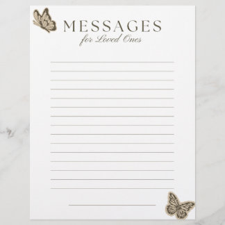 End-of-Life Letter to Loved Ones Custom Letterhead