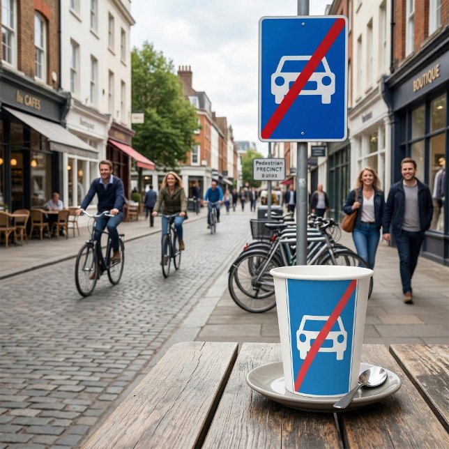 End of Motorway Traffic Sign Paper Cups (Creator Uploaded)
