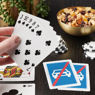 End of Motorway Traffic Sign Playing Cards