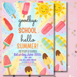 End of School Party Invitation, Schools Out Party  Invitation