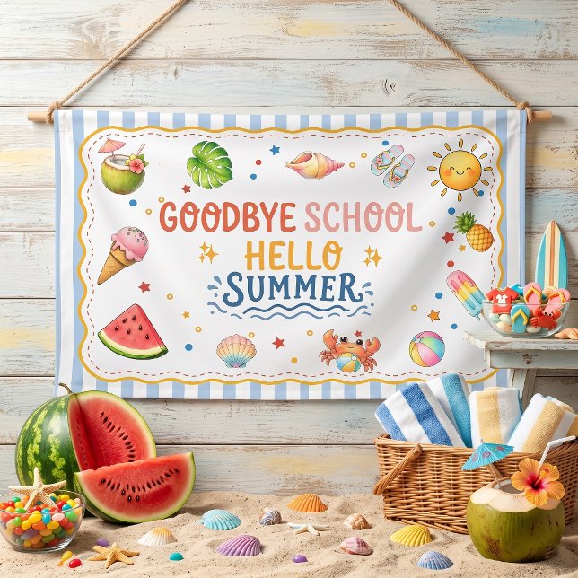 End Of School Party Stripe Banner (Creator Uploaded)