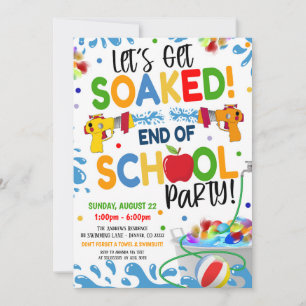 End of School Pool Party Invitation