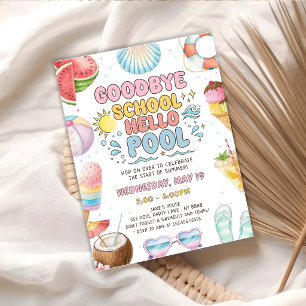 End of School, Start Of Summer Party Invitation