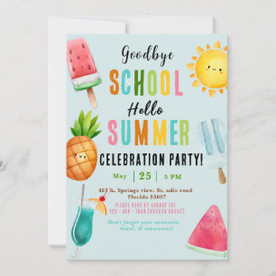 End of School year Summer Party Invitation