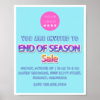 End of Season Sale Pink  Logo  Garage Yard Blue