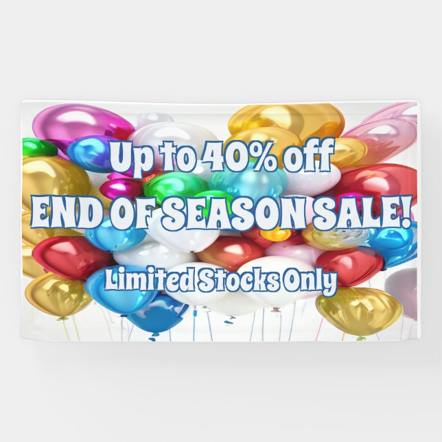 End of Season Sale Vinyl Banner 3' x 5' Banner (Horizontal)