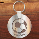 End of Season Soccer Team Gifts Silver Name Key Ring<br><div class="desc">Looking for the perfect gift for your soccer team? It's been a great season and you've had many memorable moments with your team. Show your appreciation for the hard work and dedication of your teammates by giving them a gift to remember the season. Just type in the name of the...</div>