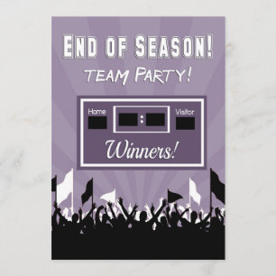 End of Season Team Party Invitation