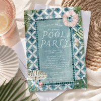 End of Summer Pool Party Invitation