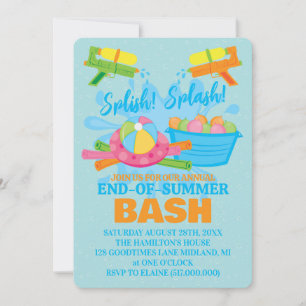 End-Of-Summer Pool Party Invitations