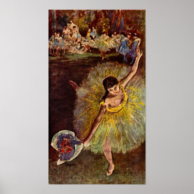 End of the arabesque by Edgar Degas Poster (Front)