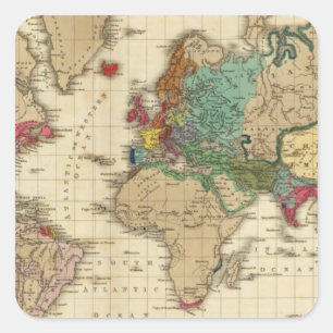 End of The General Peace 1828 AD Square Sticker
