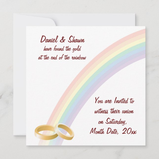 End of the Rainbow Invitation (Front)