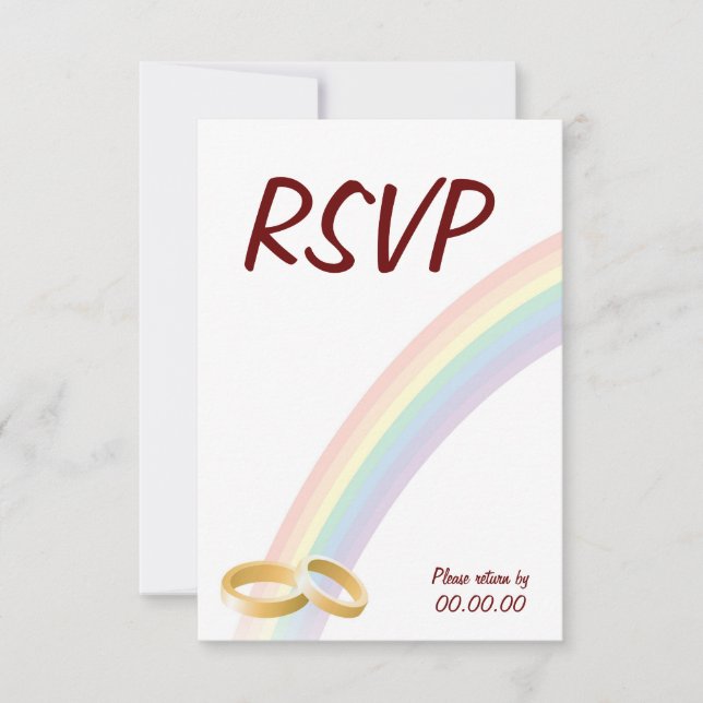End of the Rainbow RSVP Card (Front)