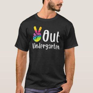 End Of The Tie Dye Fun Peace Sign Hand Out Kinderg T-Shirt