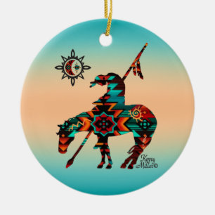 End Of The Trail Ceramic Ornament