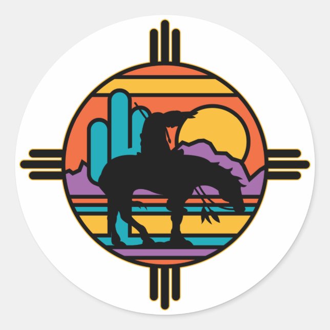 End of the Trail Classic Round Sticker (Front)