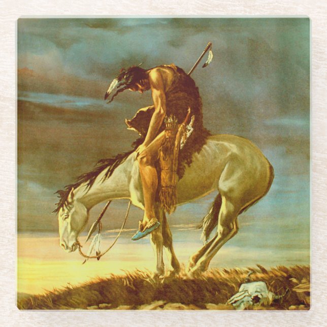 END OF THE TRAIL GLASS COASTER (Front)