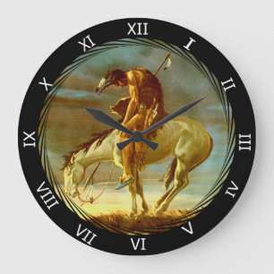 END OF THE TRAIL LARGE CLOCK