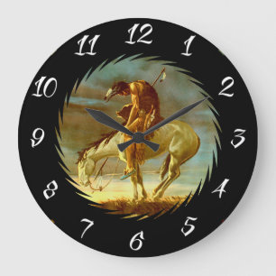 END OF THE TRAIL LARGE CLOCK