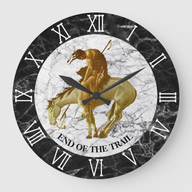 END OF THE TRAIL LARGE CLOCK (Front)