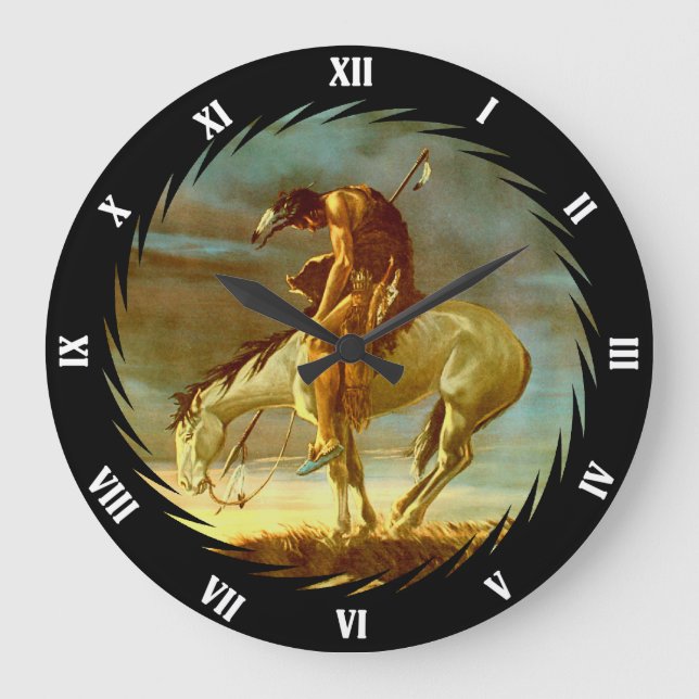 END OF THE TRAIL LARGE CLOCK (Front)