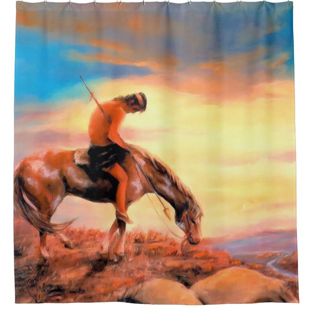 End of the Trail Shower Curtains (Front)