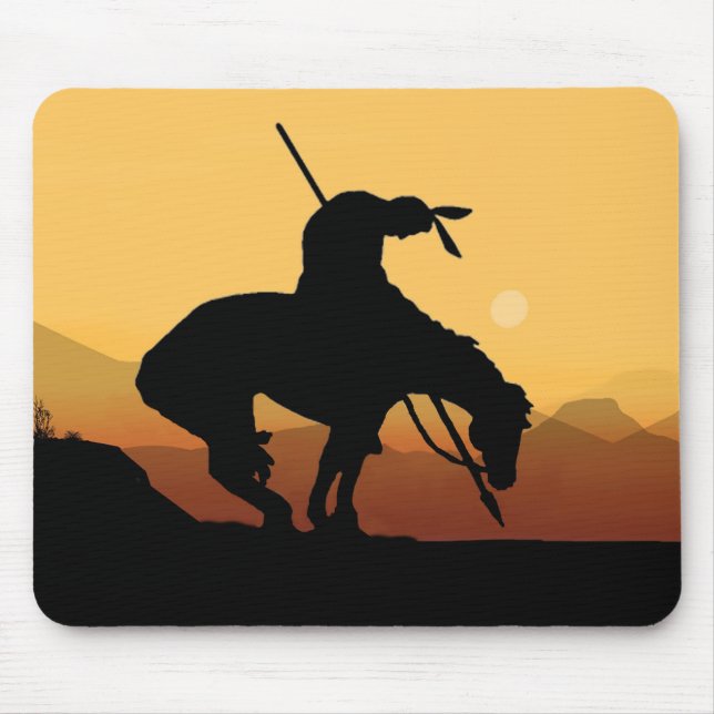 End of the Trail Silhouette Mouse Pad (Front)