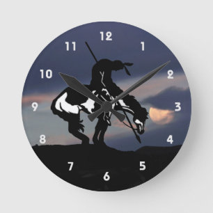 End of the Trail Silhouette Wall Clock