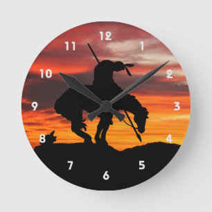End of the Trail Silhouette Wall Clock