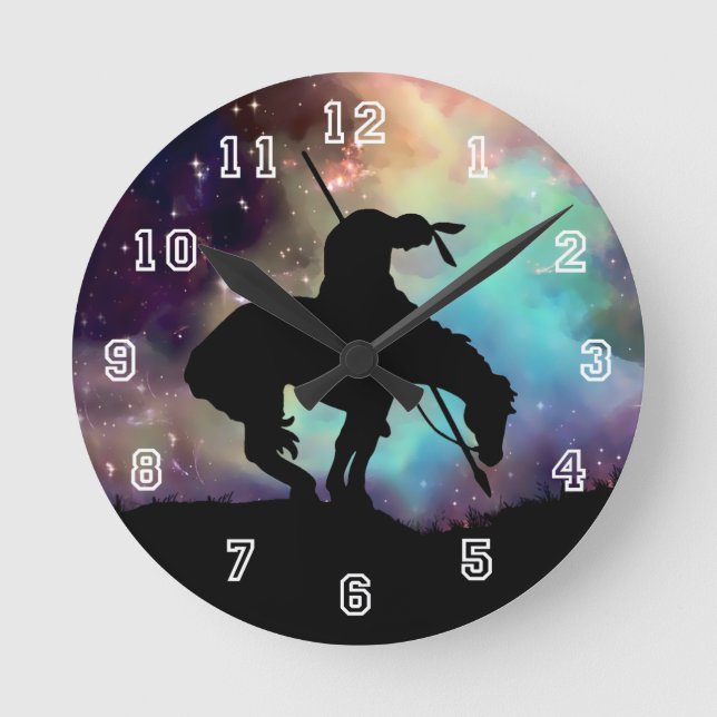 End of the Trail Silhouette Wall Clock (Front)